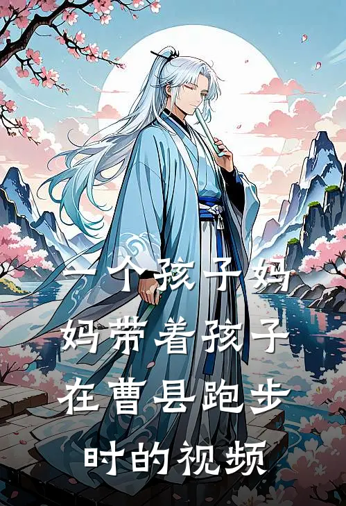 一个孩子妈妈带着孩子在曹县跑步时的视频