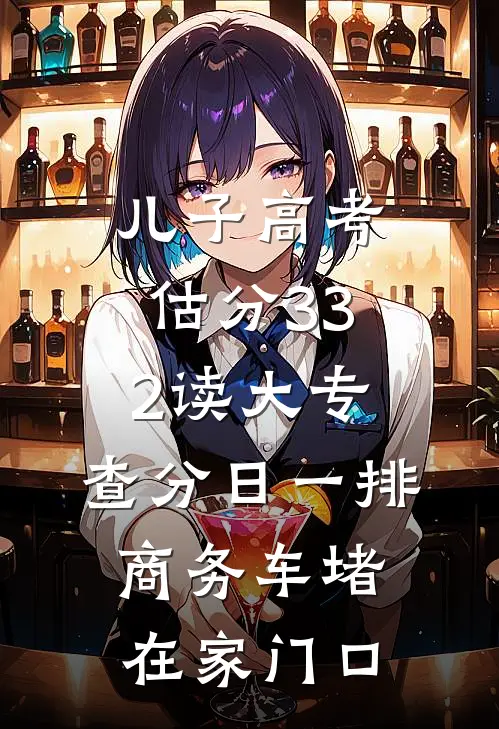 儿子高考估分332读大专，查分日一排商务车堵在家门口