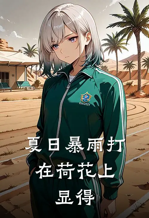 夏日暴雨打在荷花上,,显得