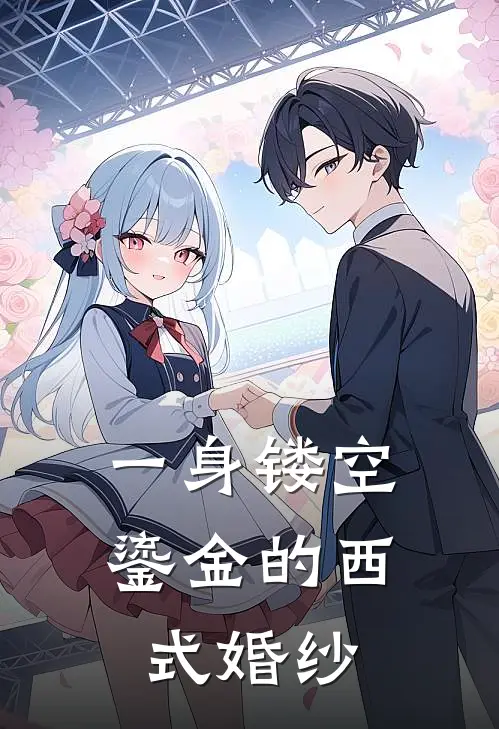 一身镂空鎏金的西式婚纱