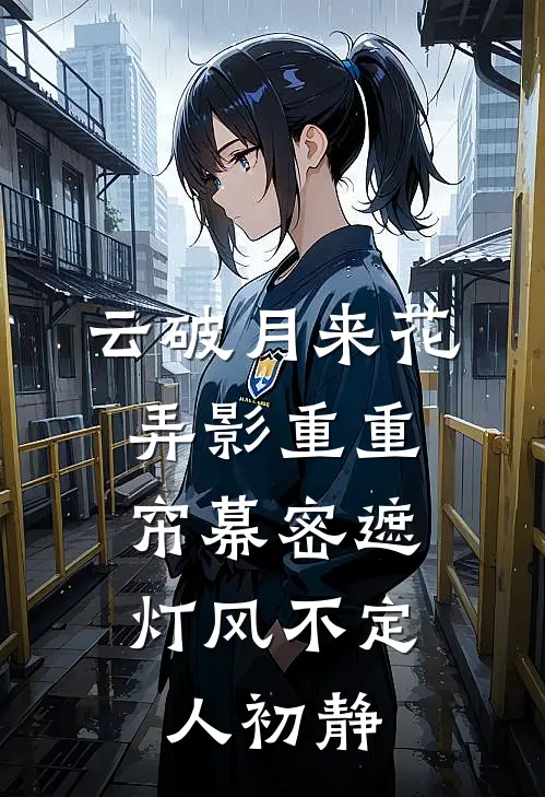 云破月来花弄影重重帘幕密遮灯风不定,人初静
