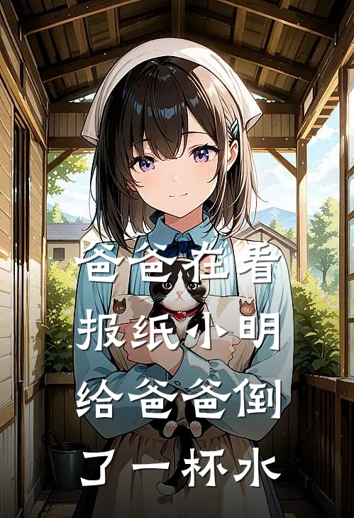 爸爸在看报纸小明给爸爸倒了一杯水
