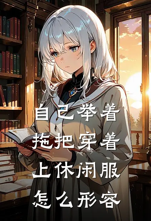 自己举着拖把穿着上休闲服怎么形容