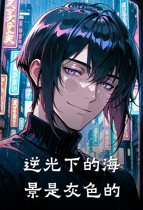 逆光下的海景是灰色的