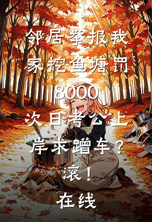 邻居举报我家挖鱼塘罚8000，次日考公上岸求蹭车？滚！在线