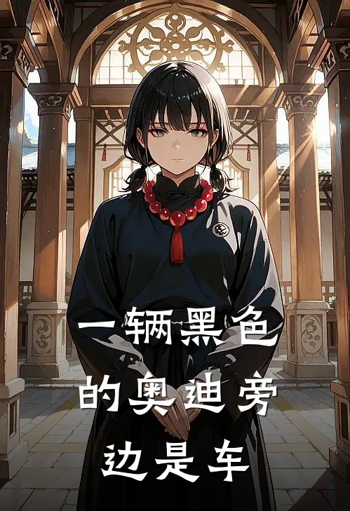 一辆黑色的奥迪旁边是车