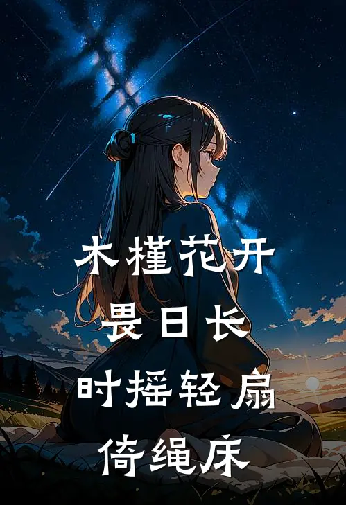 木槿花开畏日长,时摇轻扇倚绳床