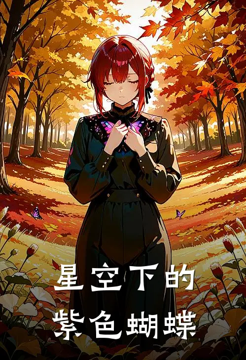 星空下的紫色蝴蝶