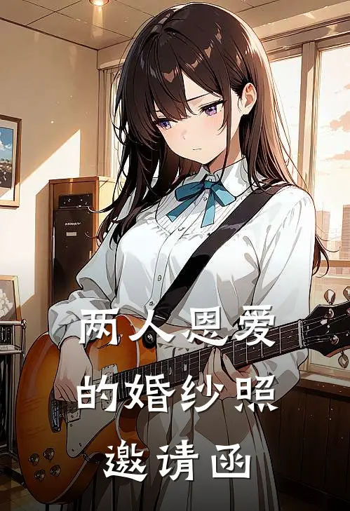 两人恩爱的婚纱照邀请函