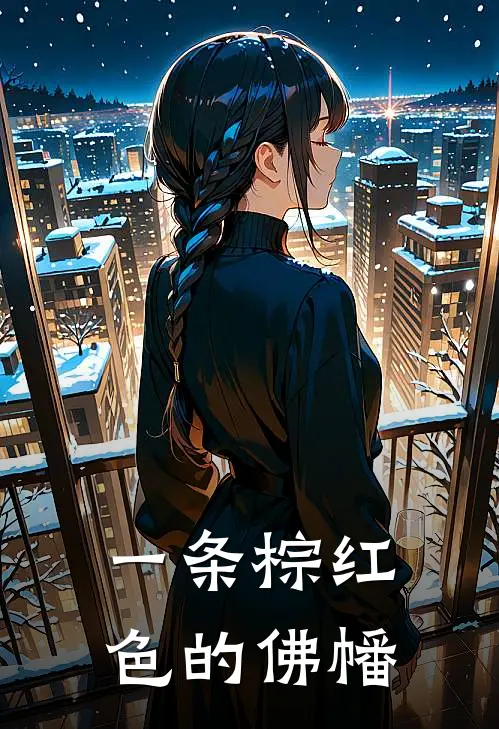 一条棕红色的佛幡