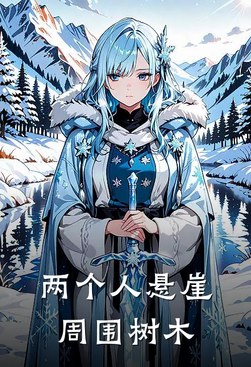 两个人悬崖周围树木