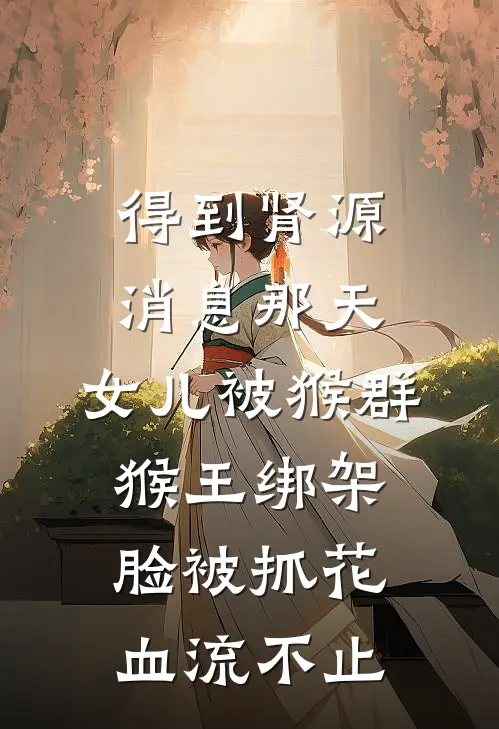 得到肾源消息那天，女儿被猴群猴王绑架脸被抓花，血流不止