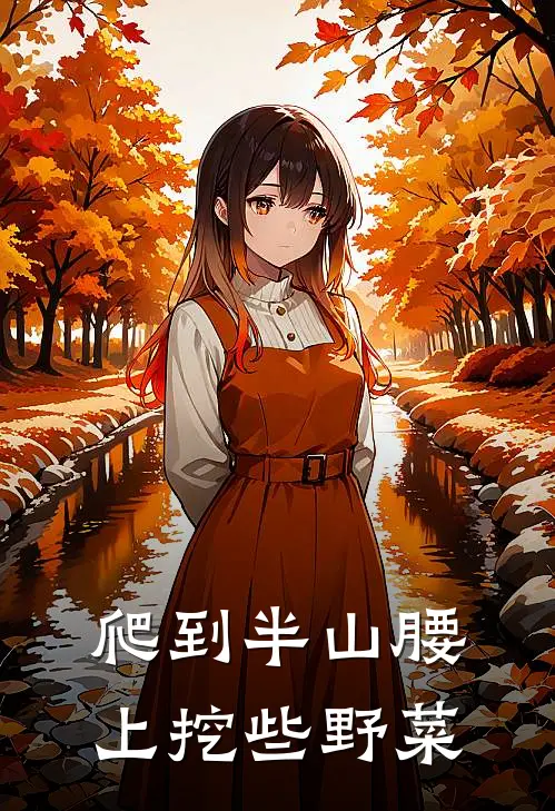 爬到半山腰上挖些野菜