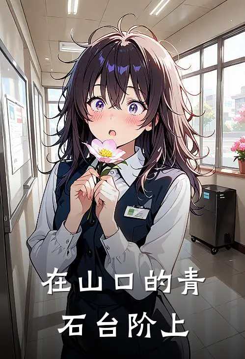 在山口的青石台阶上