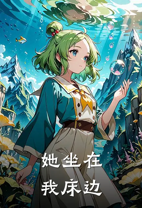 她坐在我床边