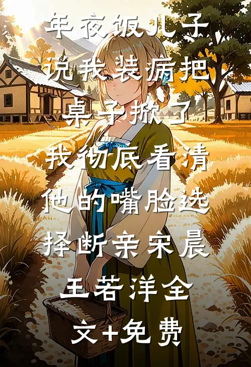 年夜饭儿子说我装病把桌子掀了，我彻底看清他的嘴脸选择断亲宋晨王若洋全文+免费